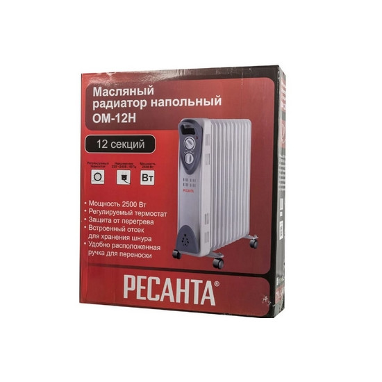 Масляный радиатор Ресанта ОМ-12Н