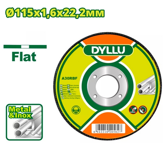 Круг отрезной 115x1,6х22,2 мм по металлу DYLLU DTDC3345