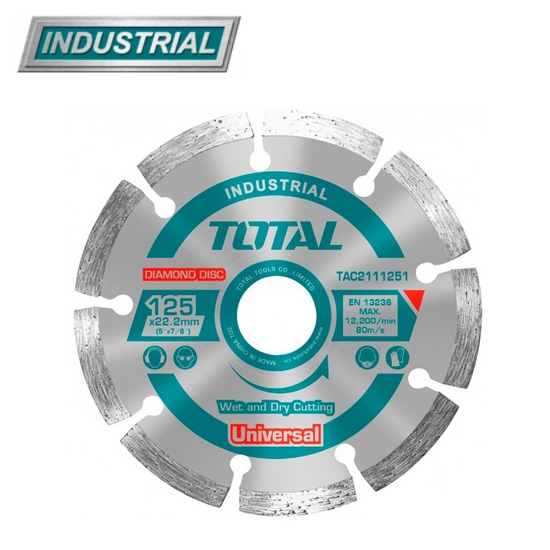 Диск алмазный 125x10x22,2 мм TOTAL TAC2111251