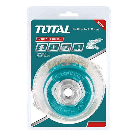 Щетка проволочная чашечная 100 мм TOTAL TAC31041