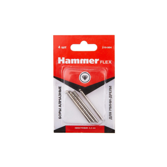 Боры алмазные для мини-дрели Hammer Flex (4 шт) Боры алмазные для мини-дрели Hammer Flex (4 шт)