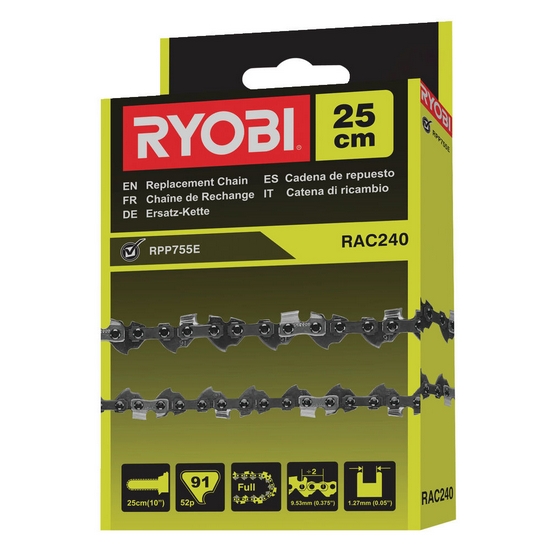 Цепь 25 см / 10 " для высоторезов RYOBI RAC240 Цепь 25 см / 10 " для высоторезов RYOBI RAC240