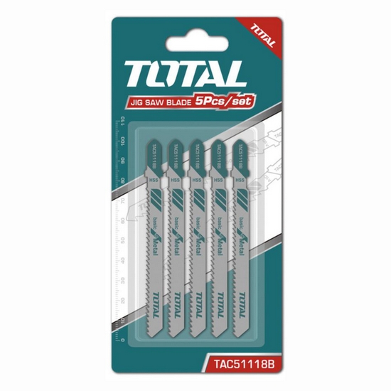 Пилка для лобзика 67x1,9-2,3 мм по металлу TOTAL TAC51118B (5 шт) Пилка для лобзика 67x1,9-2,3 мм по металлу TOTAL TAC51118B (5 шт)