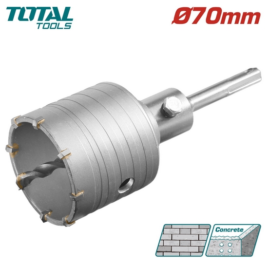 Коронка SDS-plus 70мм TOTAL TAC430701 Коронка SDS-plus 70мм TOTAL TAC430701