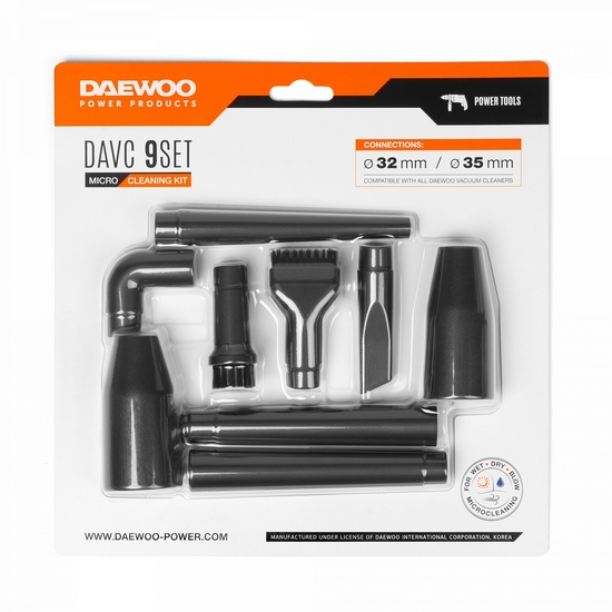 Набор микронасадок для пылесоса DAVC 9 SET DAEWOO (9 шт.) Набор микронасадок для пылесоса DAVC 9 SET DAEWOO (9 шт.)