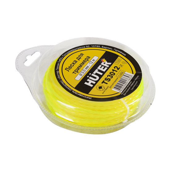 Леска (3.0 мм, 12 м; витой квадрат) Huter TS3012