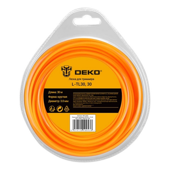 Леска для триммера (3 мм; 30 м; круг) DEKO L-TL30 084-2029
