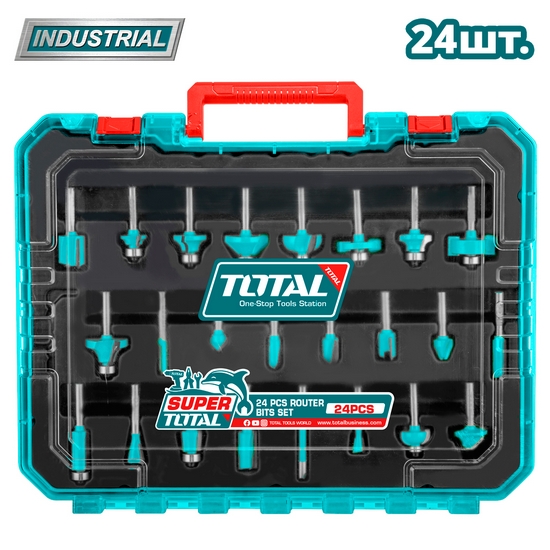 Набор фрез 8 мм TOTAL TACSR12408 (24 шт)