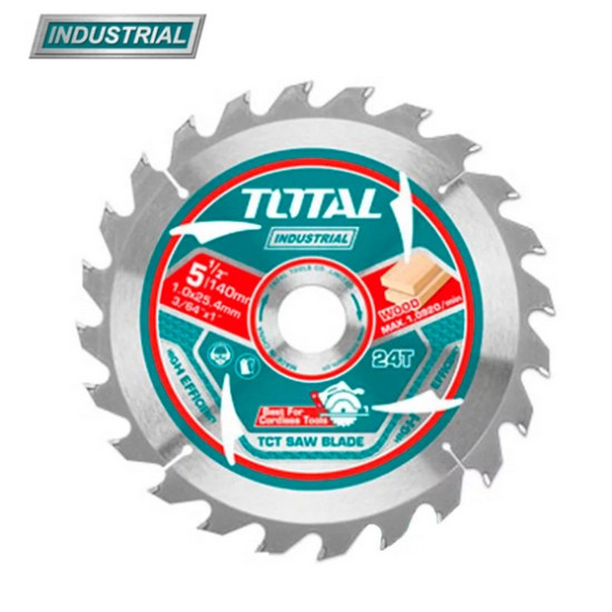 Диск пильный 140x20 мм 24 зуба по дереву TOTAL TAC2331403 (2шт) Диск пильный 140x20 мм 24 зуба по дереву TOTAL TAC2331403 (2шт)