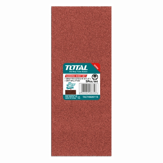 Шлифлисты 115x264 мм P120 TOTAL TAC74926115 (5 шт) Шлифлисты 115x264 мм P120 TOTAL TAC74926115 (5 шт)
