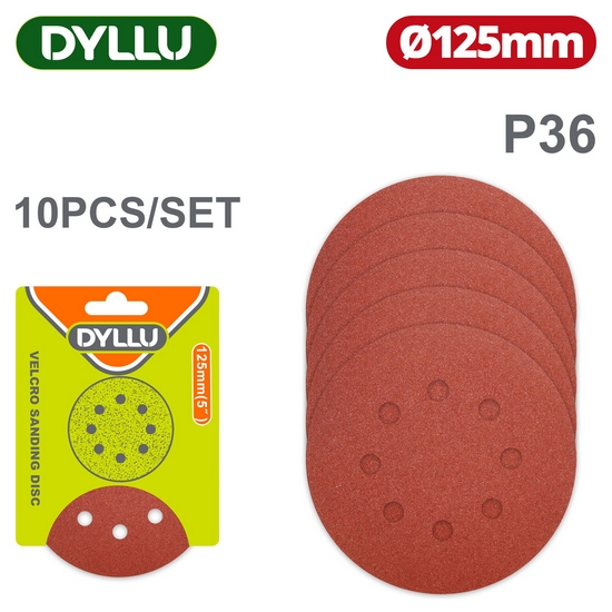 Шлифовальные круги 125мм P36 DYLLU DTZA5111 (10 шт)