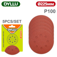 Шлифовальные круги 225 мм P100 DYLLU DTZA5155 (5 шт)