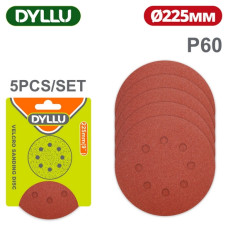 Шлифовальные круги 225 мм P60 DYLLU DTZA5153 (5 шт)