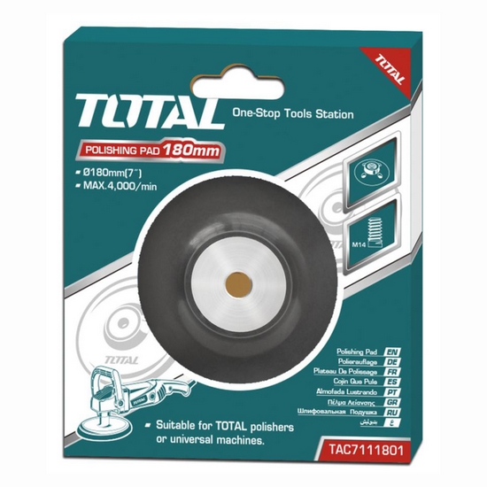 Полировальная подошва 180 мм TOTAL TAC7111801 Полировальная подошва 180 мм TOTAL TAC7111801