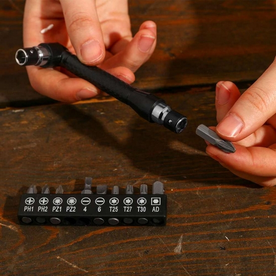 Набор бит с угловой насадкой DEKO BS11-1 SET 11