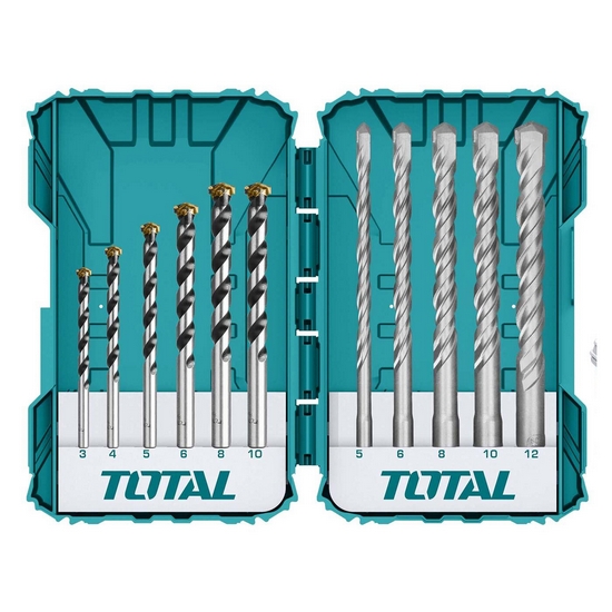 Набор сверл по бетону и буров SDS-plus TOTAL TACSDL31101 (11 шт) Набор сверл по бетону и буров SDS-plus TOTAL TACSDL31101 (11 шт)