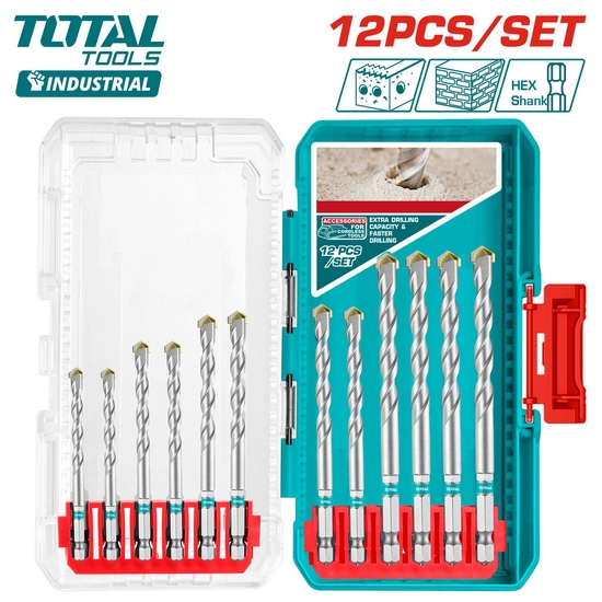 Набор сверл по бетону TOTAL TACSDL12206 (12 шт) Набор сверл по бетону TOTAL TACSDL12206 (12 шт)