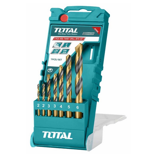 Набор сверл по металлу TOTAL TACSD0075 (7шт) Набор сверл по металлу TOTAL TACSD0075 (7шт)