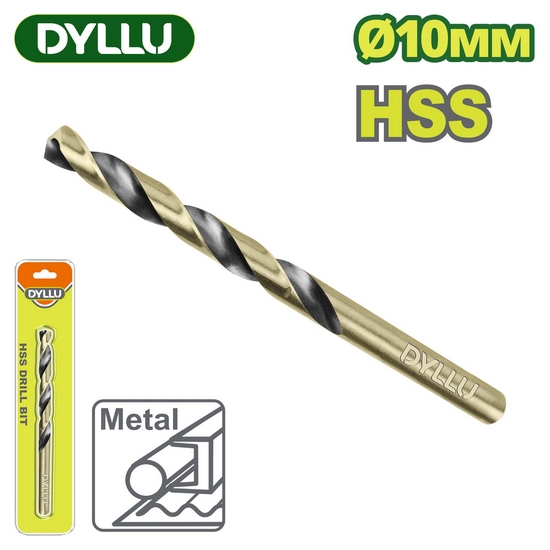 Сверло по металлу HSS 10мм DYLLU DTTD1K10