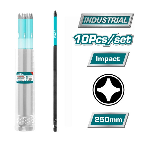 Бита ударная PH2 250 мм TOTAL TACIM16PH2103 (10 шт)
