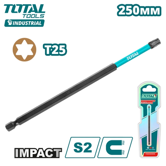 Ударная бита для шуруповерта Т25 250мм TOTAL TACIM71T25250