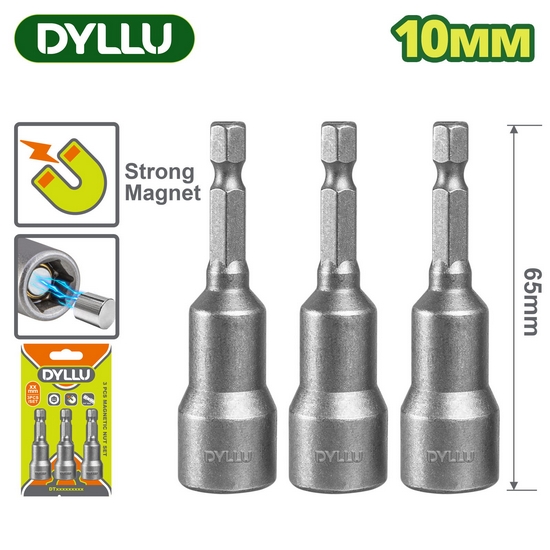 Торцевая магнитная насадка 10x65 мм DYLLU DTWR2K10 (3 шт.) Торцевая магнитная насадка 10x65 мм DYLLU DTWR2K10 (3 шт.)