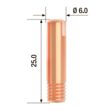 Контактный наконечник Fubag M6х25 мм ECU D =0.6 мм (10 шт.)