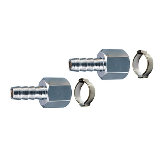 Переходник FUBAG 1/4 " F - елочка 6 мм с обжимным кольцом (2 шт.) Переходник FUBAG 1/4 " F - елочка 6 мм с обжимным кольцом (2 шт.)