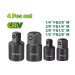 Набор адаптеров ударных головок 1/2 ", 1/4", 3/8 " DYLLU DTMS6404 (4шт.)