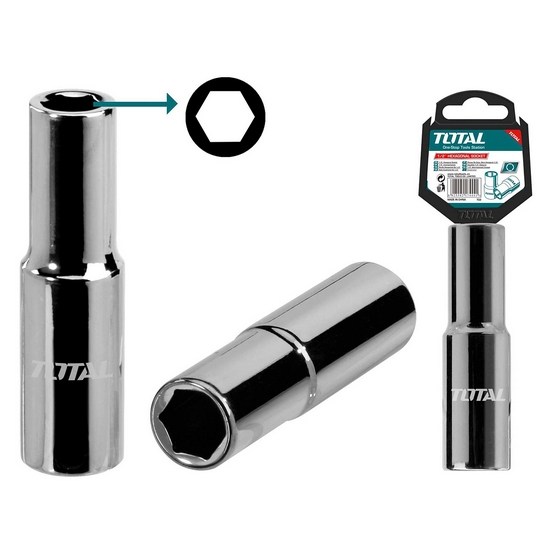 Торцевая головка удлиненная 1/2 " 10 мм TOTAL THTST12103L Торцевая головка удлиненная 1/2 " 10 мм TOTAL THTST12103L