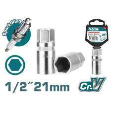 Головка свечная 1/2 " 21 мм TOTAL THSPS12216