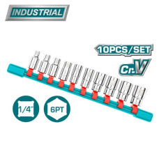 Набор головок 1/4 " TOTAL THT1411023 (10шт)