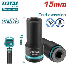 Торцевая головка удлиненная ударная 1/2 " 15 мм TOTAL THDIS12152L
