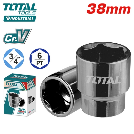 Шестигранная торцевая головка 3/4 " 38мм TOTAL THHAST34381