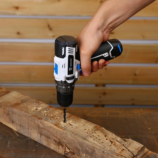 Дрель-шуруповерт аккумуляторная DEKO GCD12DU3 SNOW WHITE SET1