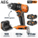 Дрель-шуруповерт ударная аккумуляторная AEG BSB18G4-202C