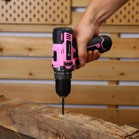 Дрель-шуруповерт аккумуляторная DEKO GCD12DU3 PINK SET2 Дрель-шуруповерт аккумуляторная DEKO GCD12DU3 PINK SET2