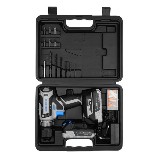 Дрель-шуруповерт аккумуляторная DEKO DKCD20V ONE + SET 63 Дрель-шуруповерт аккумуляторная DEKO DKCD20V ONE + SET 63