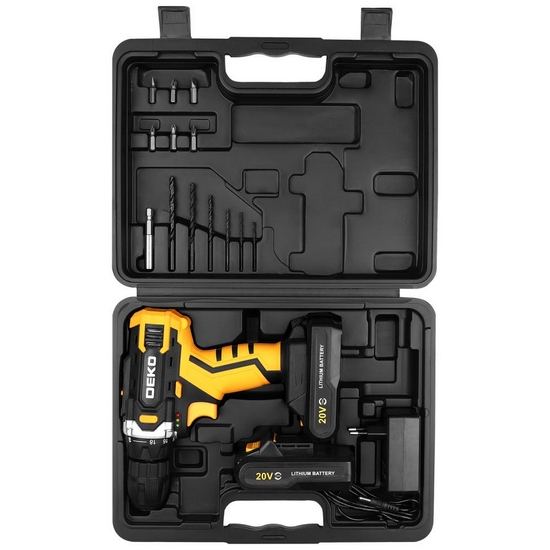 Дрель-шуруповерт аккумуляторная DEKO Banger 20V ONE + 083-1110 Дрель-шуруповерт аккумуляторная DEKO Banger 20V ONE + 083-1110