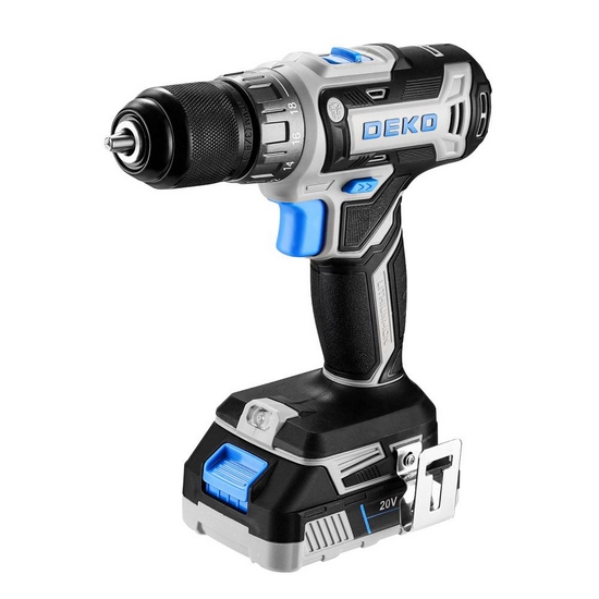 Дрель-шуруповерт аккумуляторная DEKO Loner 20V 085-1006 Дрель-шуруповерт аккумуляторная DEKO Loner 20V 085-1006