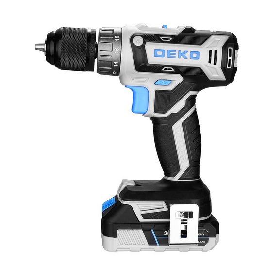 Дрель-шуруповерт аккумуляторная DEKO Loner 20V 085-1006 Дрель-шуруповерт аккумуляторная DEKO Loner 20V 085-1006