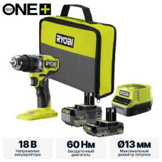 Дрель-шуруповерт ударная RYOBI RPD18C1-242S система ONE +