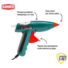Термоклеевой пистолет Hammer Flex GN-05