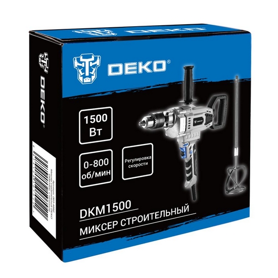 Миксер строительный с патроном DEKO DKM1500 Миксер строительный с патроном DEKO DKM1500