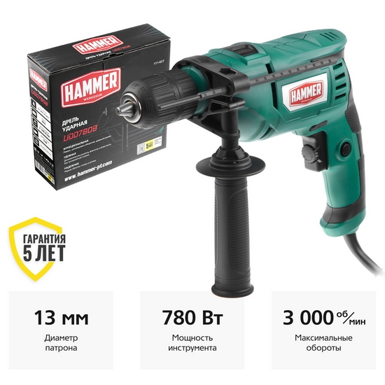 Дрель ударная Hammer UDD780B Дрель ударная Hammer UDD780B