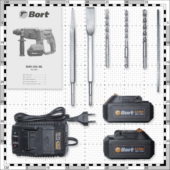 Перфоратор аккумуляторный Bort BHD-20Li-BL