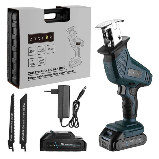 Пила сабельная аккумуляторная Zitrek ZKRS20 PRO 085-1316 Пила сабельная аккумуляторная Zitrek ZKRS20 PRO 085-1316