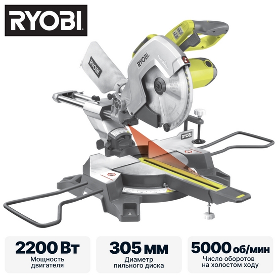 Пила торцовочная RYOBI EMS305RG Пила торцовочная RYOBI EMS305RG
