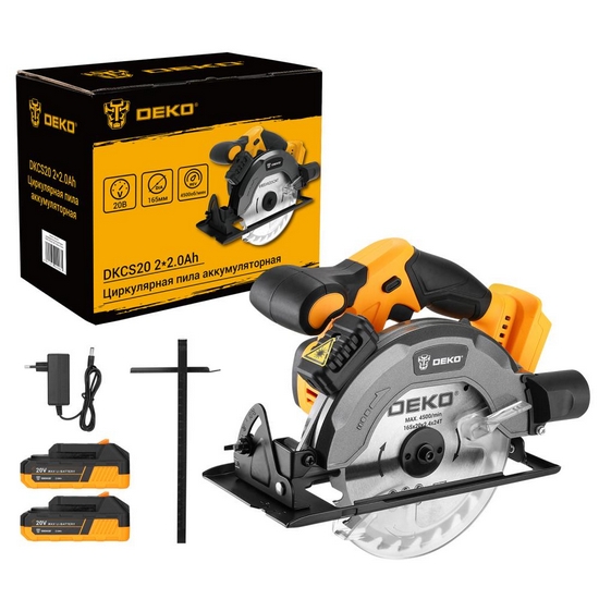 Пила циркулярная аккумуляторная DEKO DKCS20 Laser SET 2 Пила циркулярная аккумуляторная DEKO DKCS20 Laser SET 2