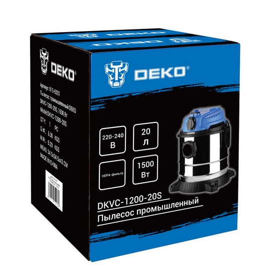 Пылесос промышленный DEKO DKVC-1200-20S Пылесос промышленный DEKO DKVC-1200-20S